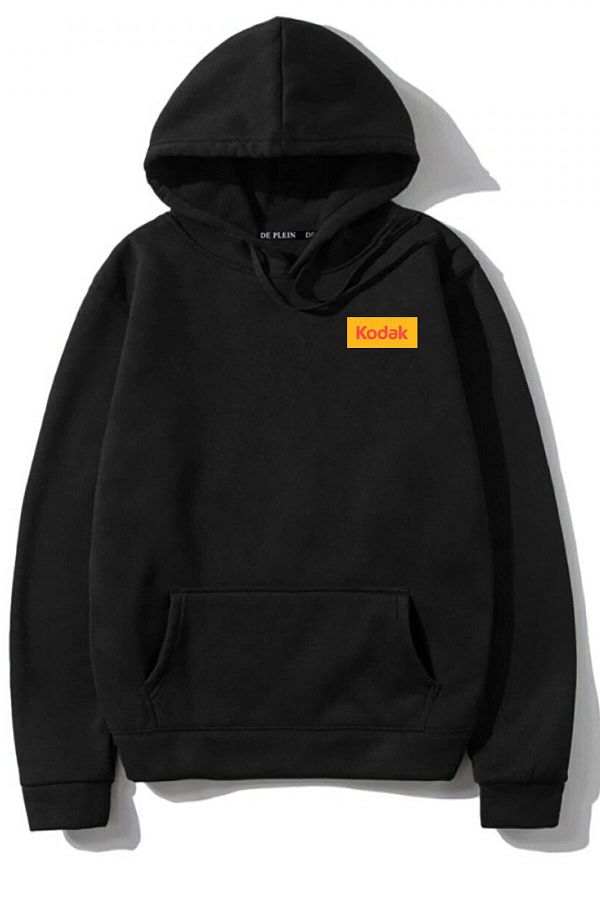 Oversized Fit Printed Hoodie - Light gray melange/Kodak - Men