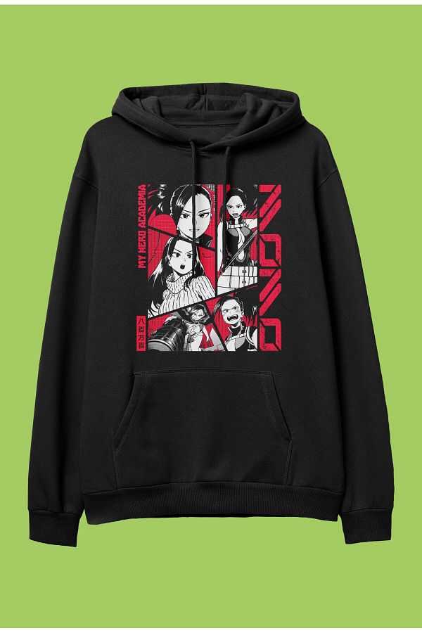 FULL TOLERANCE Oversize My Hero Academia Momo Yaoyorozu Anime Character Printed Hooded Sweatshirt Hoodie Trendyol