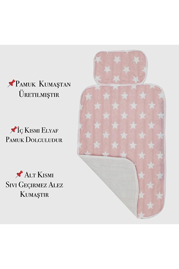 MorPort Pratik Alt Değiştirme Matı Minderi Alt Değiştirme Pedi Bakım Örtüsü (Pembe)