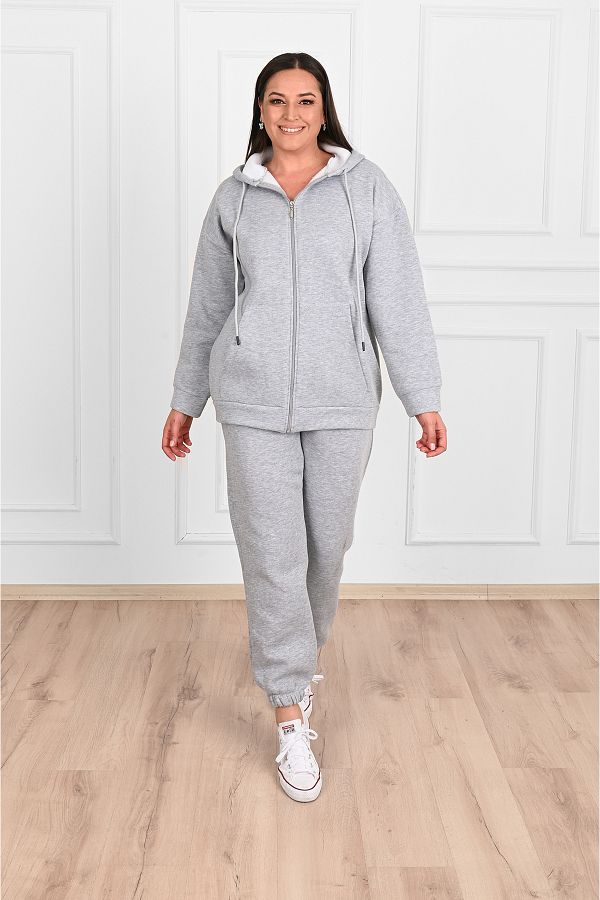 SELF CONTROL-Women's 3 Thread Raised Double Plus Size Suit 1