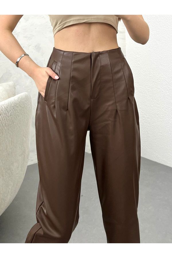 Zara leather trousers womens on sale