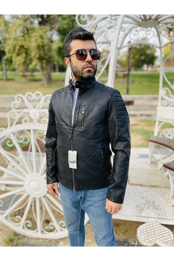 Thick leather jacket shop