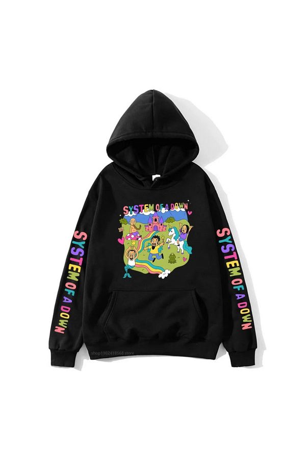 Touz System Of A Down Printed Oversize Hoodie Trendyol