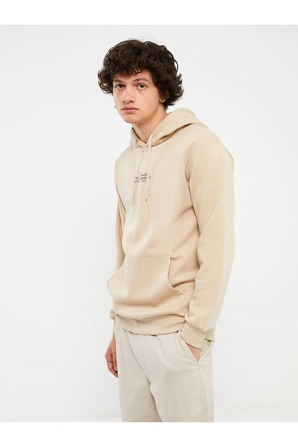 LC Waikiki LCW Casual Long Sleeve Printed Men s Hoodie Trendyol