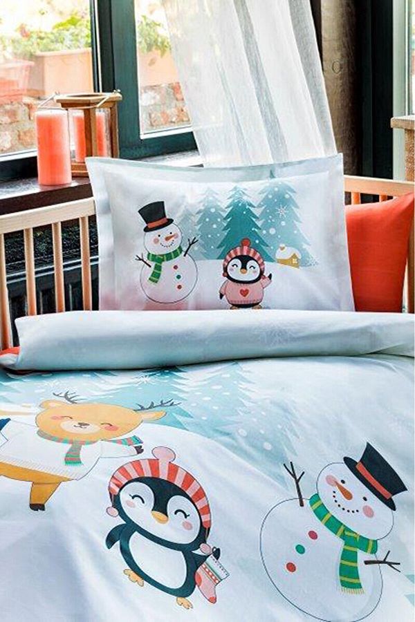 Ozdilek Baby Snow Winter Flannel Baby Bedding Set Trendyol