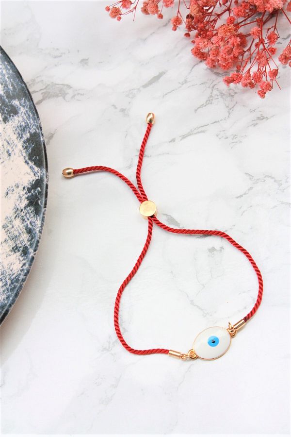 Neva-RED STRING WHITE MINELI EVIL EYE BIGUTER BRACELET 1