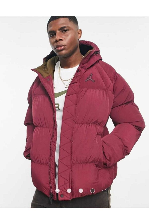 Red jordan shop puffer jacket