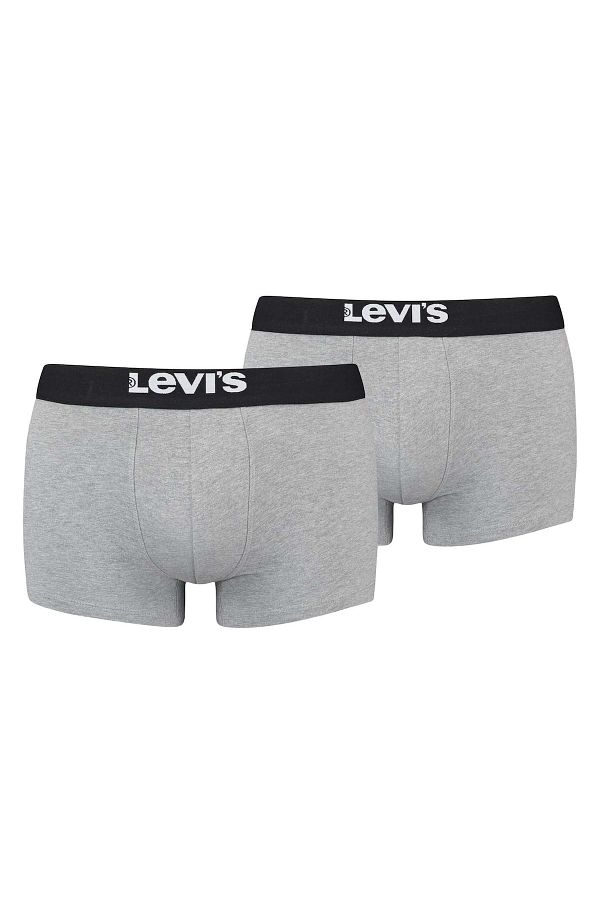 Levi's-LEVI´S Herren Boxershorts, 2er Pack - Solid Basic Trunk Organic, Logobund 1