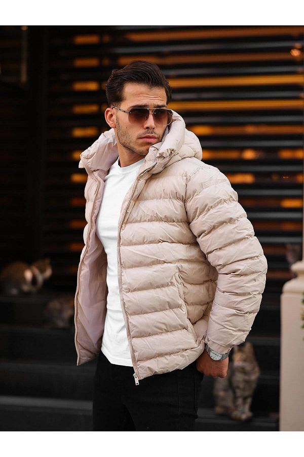 Valiberta Special Goose Feather Lightweight Puffer Jacket Light Beige Trendyol