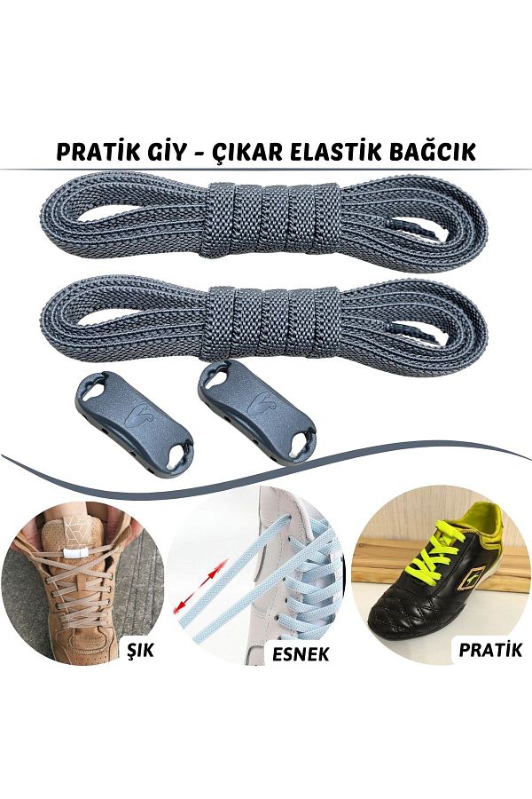 Palwin-Practical Wearable Elastic Smart Laces, Elastic Shoelaces Children's Crampon Boot Laces 1