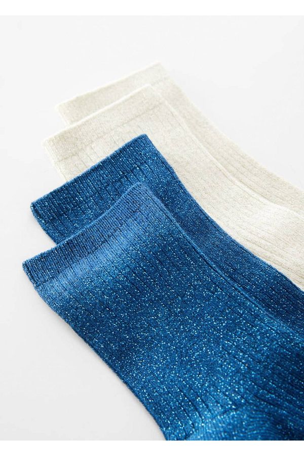 MANGO Woman-2er-Pack Lurex-Socken 1