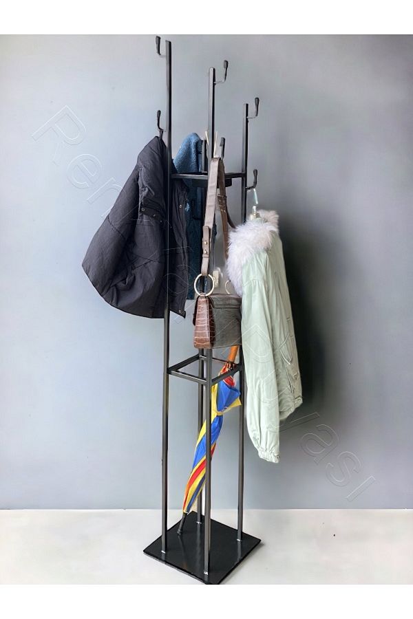 Square coat shop rack