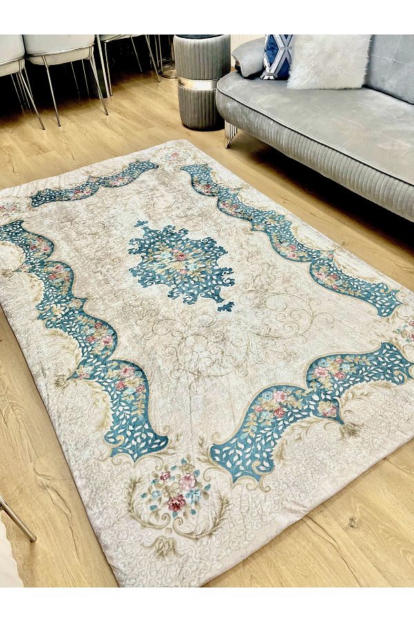 ESPİCAL HOME-Elastic Carpet Cover Made of Soft Velvet Fabric 1