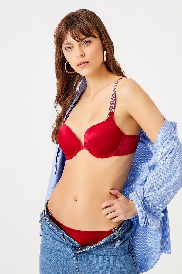 Donna Liberta-Diva Supported Double Push Up Stone Bra 663 ( Single Bra ) Double Push-Up Stone-Embellished Bra 1