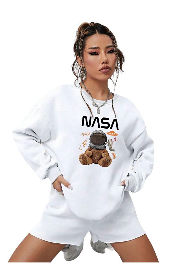 Sweat shirt nasa femme clearance