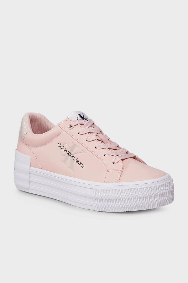 Calvin Klein Flatform Leather Sneaker Shoes with Logo YW0YW012940J2 SHOES YW0YW01294 0J2 Trendyol