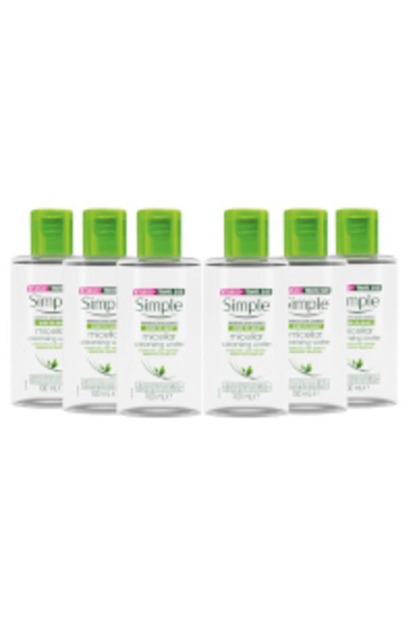 Simple-Micellar Make-up Cleansing Water 100 ml Set of 6 1