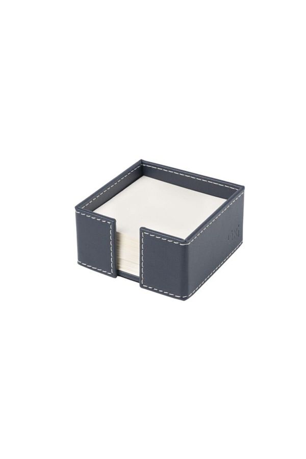 2K-Cube Notepad Holder Artificial Leather Desktop 10x10x5 Cm 1