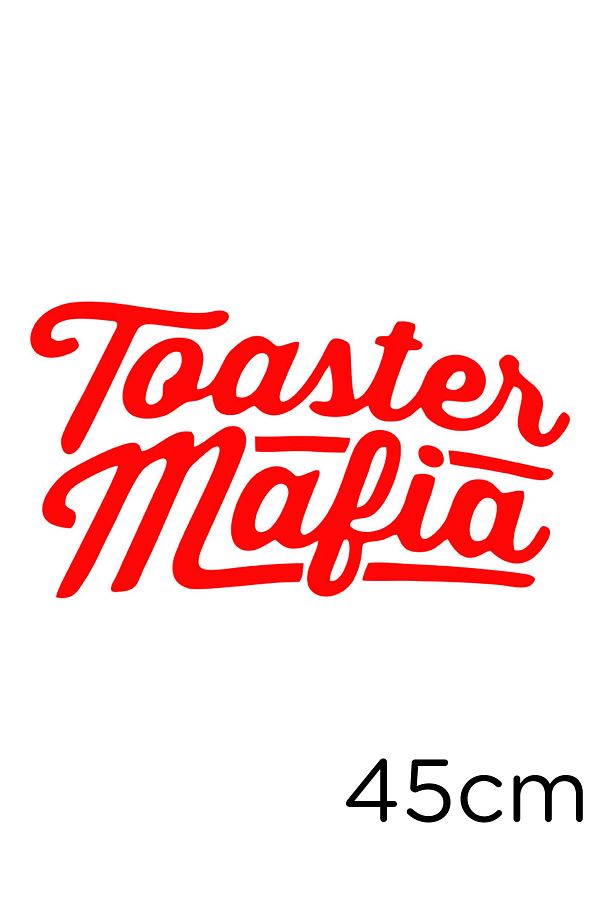 New Jargon-Toaster Mafia Text Sticker Paste Paste 45cm - Red 1