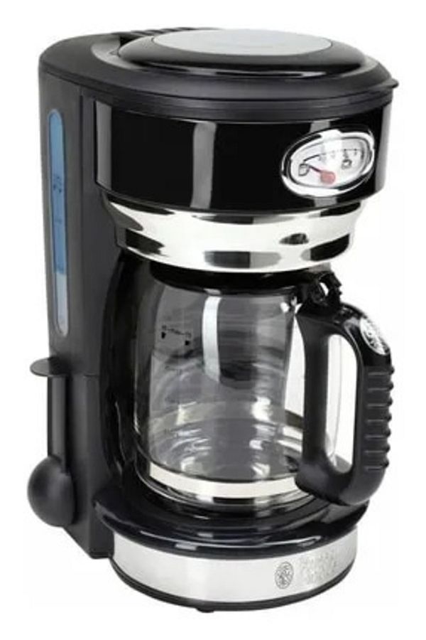RUSSELL HOBBS-ماكينة صنع القهوة بإبريق زجاجي أسود كلاسيكي من ريترو 1