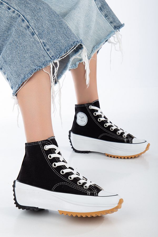 M SS B ANCA ALL STAR BOOTS LINEN FABRIC SPORTS SHOES SNEAKER Trendyol