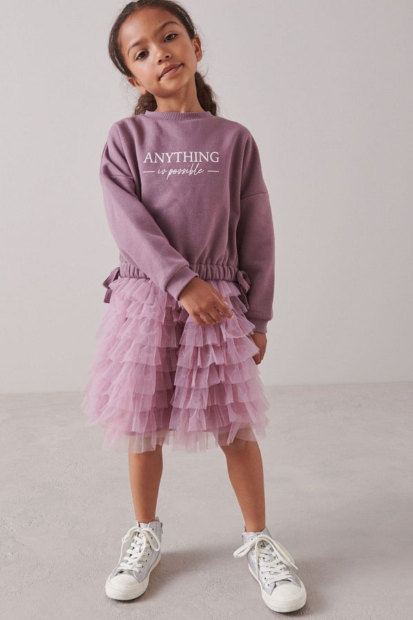Sweatshirt tutu dress top
