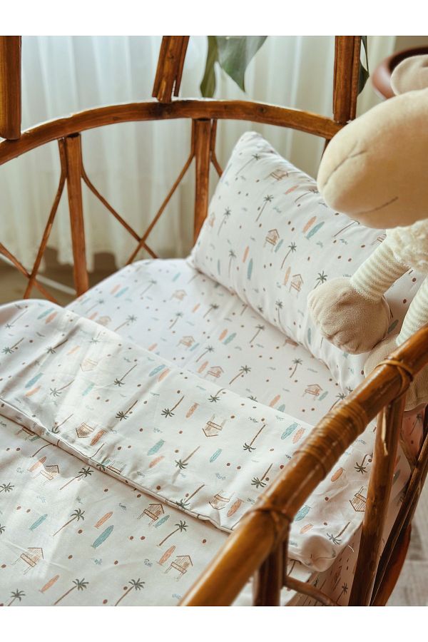 Pithy 100 Cotton Baby Fitted Sheet Set 60 X 120 summer Beach Trendyol