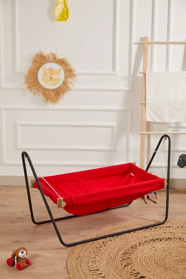 Just Swing Ahşap Bebek Hamak Beşik Portatif Hamak Beşik