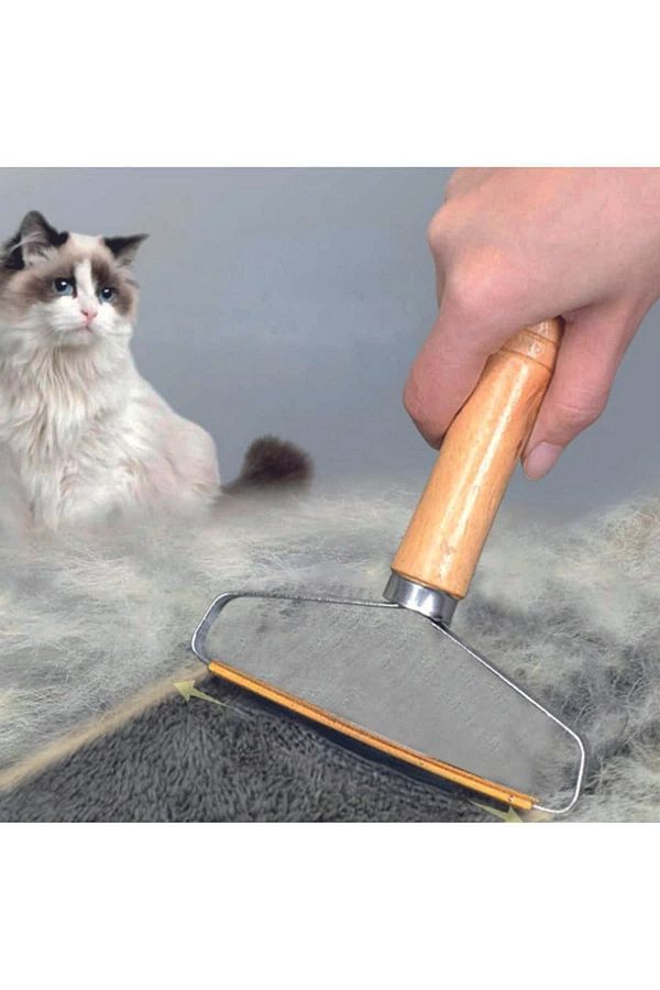 PatiCarni-Wooden Lint Collector Double Sided Clothes Lint, Cat Dog Lint Remover 1