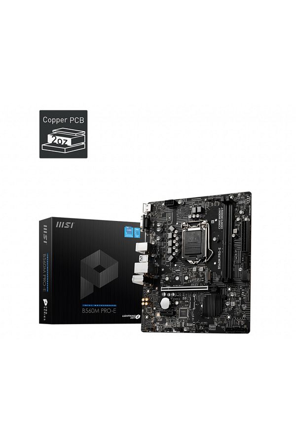 MSI-B560M PRO-E DDR4 4800MHZ 1XVGA 1XHDMI 1XM.2 USB 3.2 MATX 1200P (10 VE 11GENERATION CPU COMPATIBLE) 1