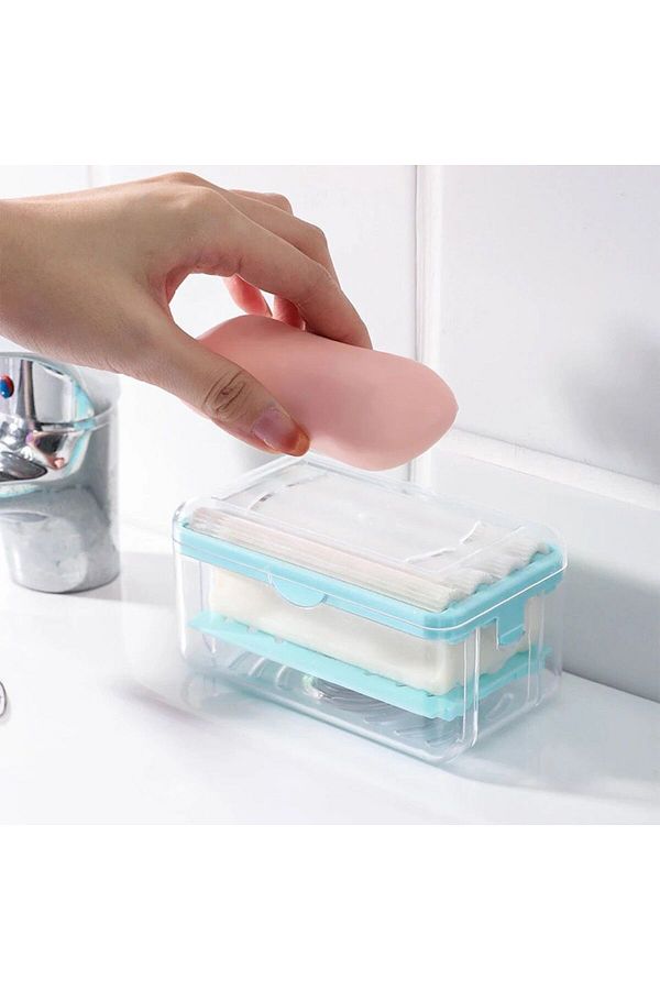 BLUE SİDE-Multifunctional Practical Scrubbing Soap Box 1