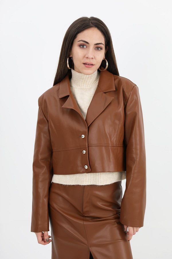 Tan short jacket on sale