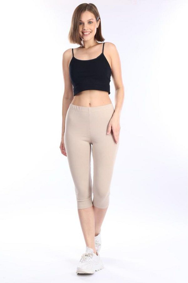 Beige capri leggings store