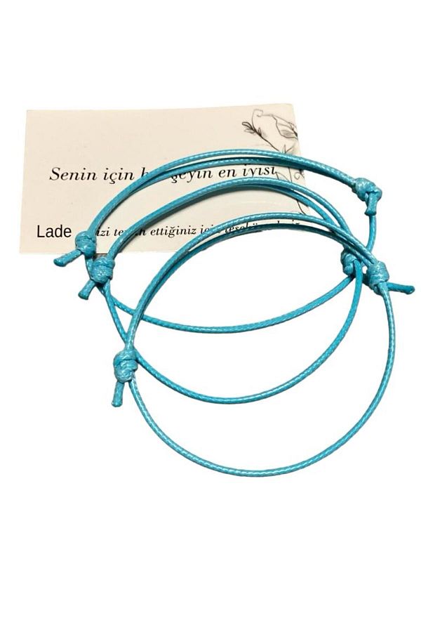 Lade Blue Thick Rope Bracelet 3 Pieces Trendyol