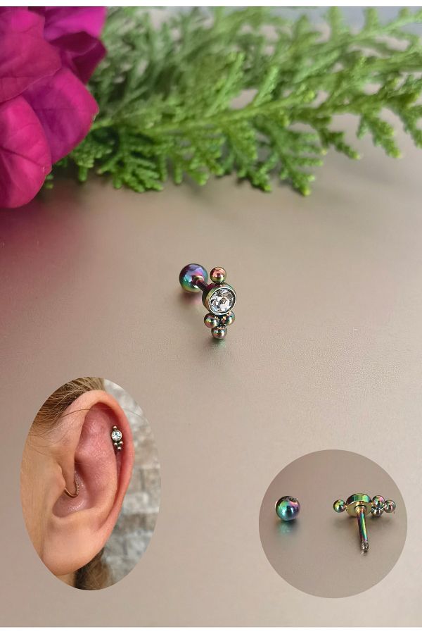 Cartilage piercing with bar online