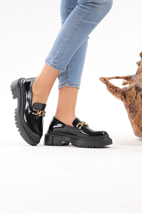 Stylish black loafers hot sale