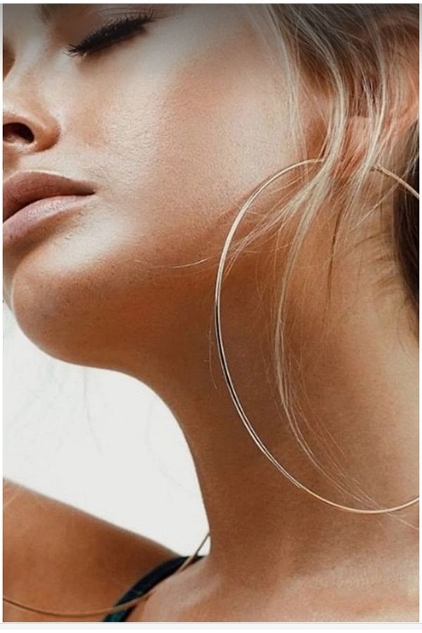 Bylin Stainless Steel Big Hoop Earrings Outer Diameter 90 Mm 9 Cm 1 Pair Trendyol