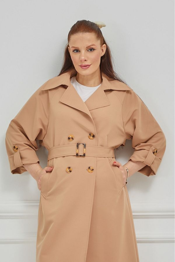 Flowy trench coat clearance