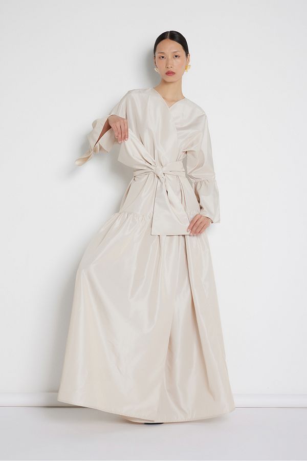 Nuum Design Flywheel Detailed Caftan Beige Trendyol