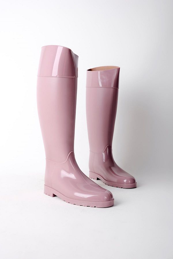 Purple knee high flat boots new arrivals