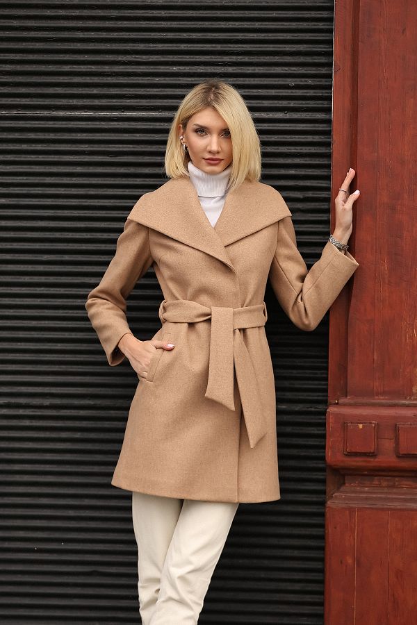 Tan tailored coat womens on sale