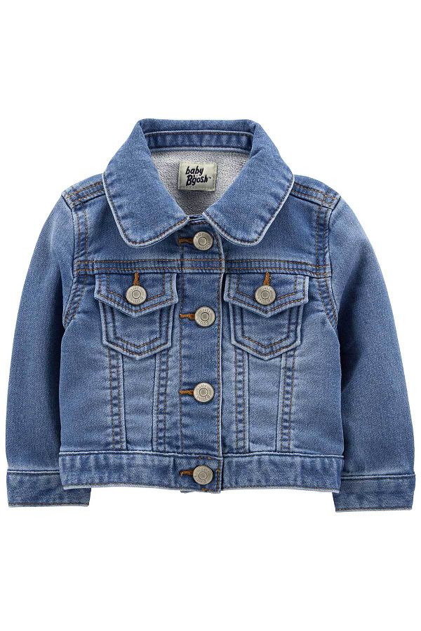 Oshkosh B’Gosh-سترة الدنيم للفتيات الصغيرات باللون الأزرق 1
