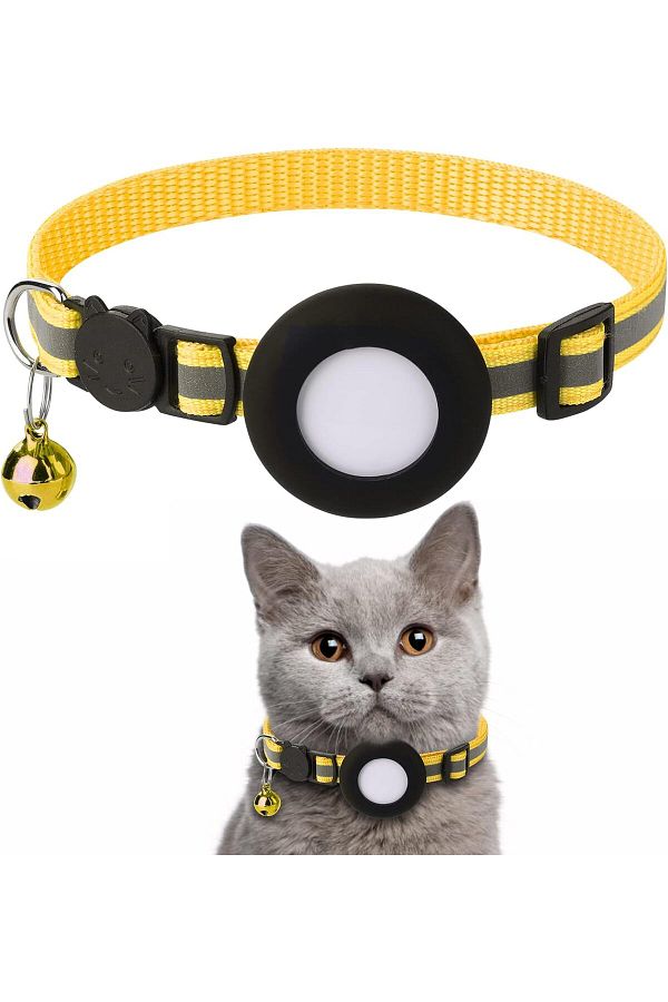 m.tk moveteck Cat Collar with Holder Pet Puppy Dog Cat Neck Collar Bell Collar with GBS Slot Trendyol