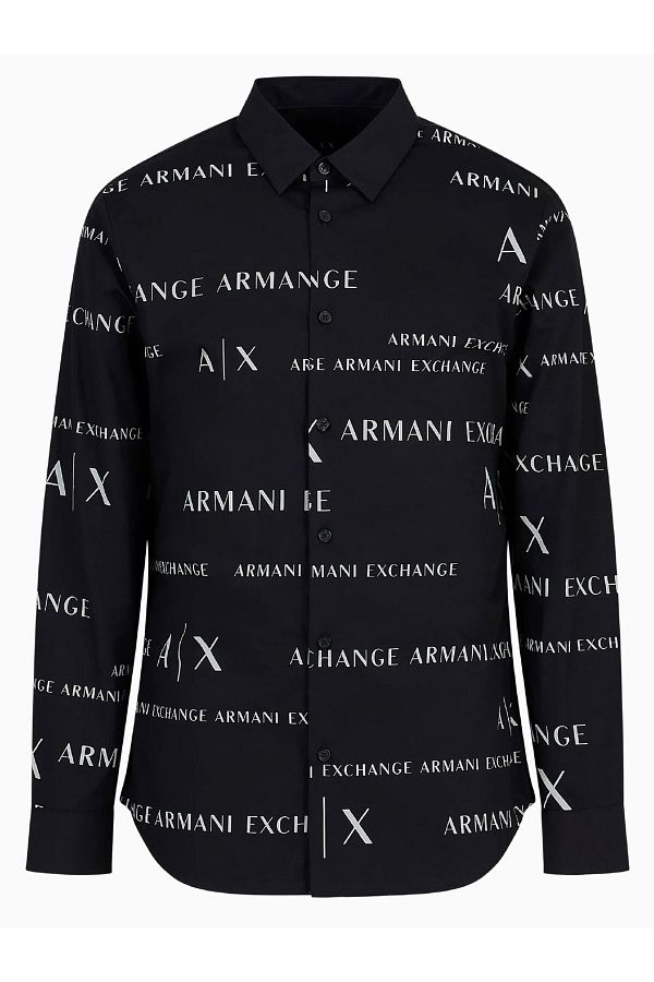 Armani exchange black shirt online