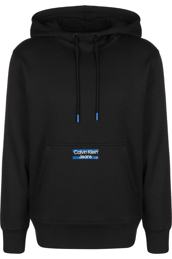 Calvin klein stripe logo hoodie sales