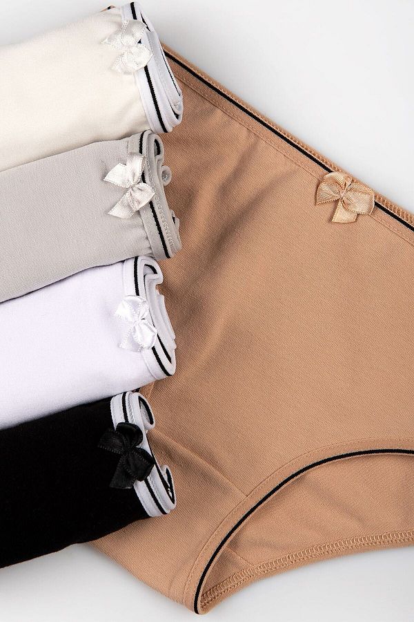 Happy Fox-Chiloți pentru fetiță din bumbac Set de 5 pachete Lycra Slip Sport Basic 1