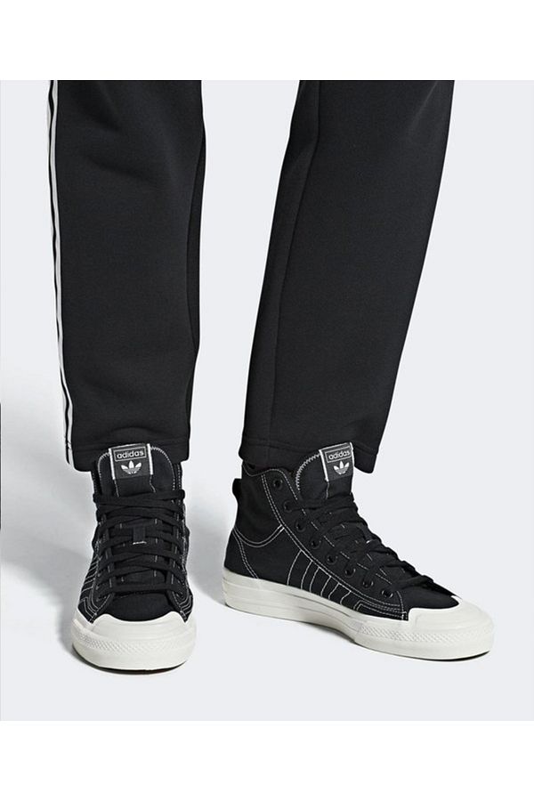 adidas Nizza Hi Rf Canvas Unisex Casual Shoe Black Sneaker Trendyol