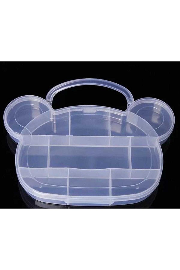 yiğit aksesuar-Bead and material box with Bear Shaped lid 1
