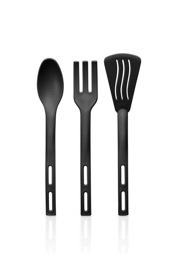 DEMPA-Serving Set 3 Spoon, Spatula and Fork Suitable for Microwave Use 1