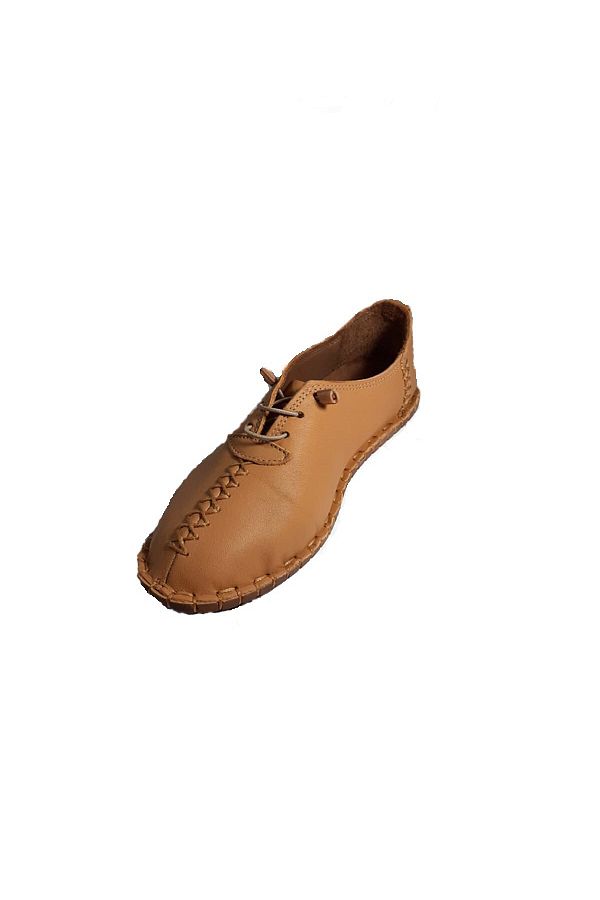 KAPAR-Women's Tan Genuine Leather Sandal Model 1